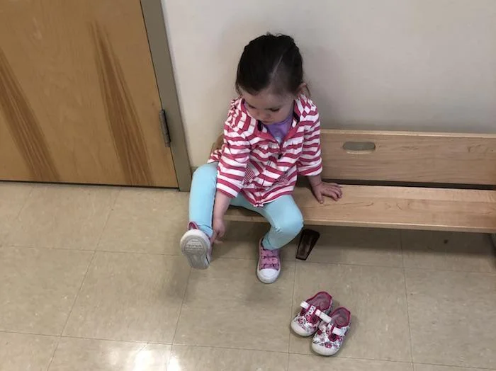 changing shoes