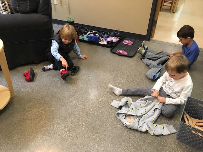 Getting ready to start the day resize Preschool Dressing