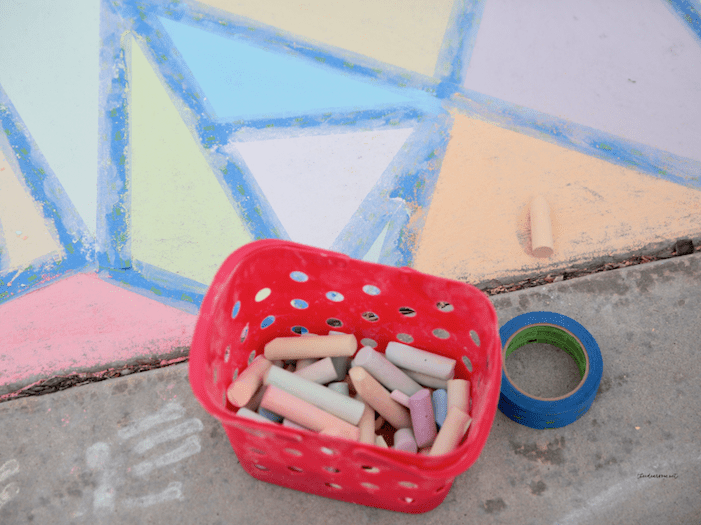 Sidewalk Chalk Mosaic