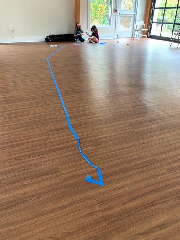 Creating the outline with the painter’s tape